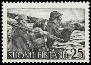 Finland #Mi433 MH 1954 Birthday Albert Edelfelt [324] - Picture 1 of 1