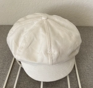 Gorra blanca Newsboy Cabbie para mujer pequeña Y2K retro años 2000 - Imagen 1 de 7