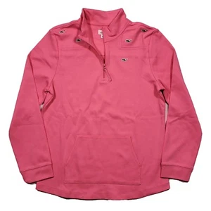 Vineyard Vines Girls Bahama Breeze Whale Embroidered Relaxed 1/4 Zip Sweater - Picture 1 of 3