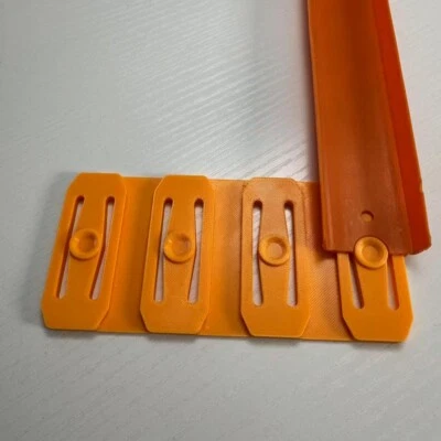 Hot Wheels Compatible 4 Lane Connectors (orange)  Straights are not included - Image 1 of 4