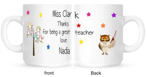 Teachers Mug End of Term Gift TA present Thank you Mug Personalised - Picture 1 of 1