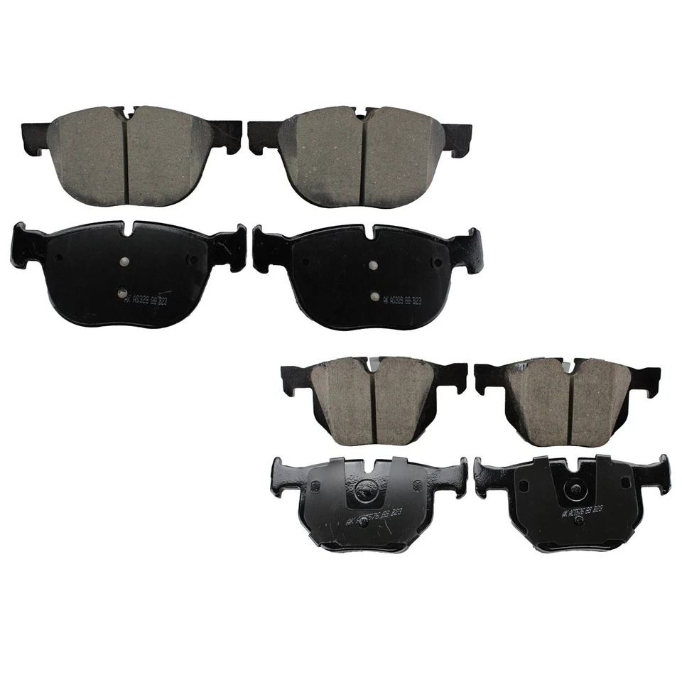 Kit de pastillas de freno ranuradas cerámicas delanteras traseras Akebono Euro para BMW X5 E70 X6 F16 Foto 1 de 1