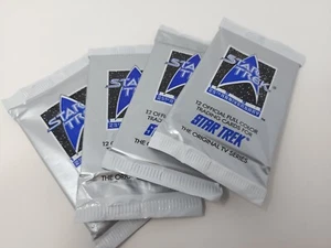 25th Anniversary 1991 STAR TREK Sealed 4 Packs  Offical Trading Cards. - Picture 1 of 8