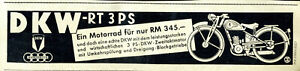 DKW RT 3 PS -- Motorrad für nur RM 345..- -- Werbung von 1937 