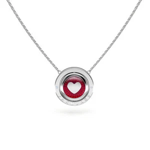JAK JAES Sterling Silver Diamonds Démontrér Heart Pendant 1102120151 - Picture 1 of 5
