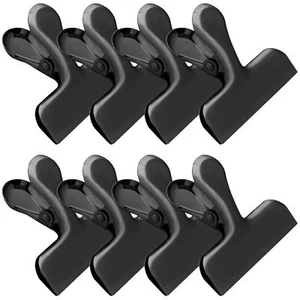 8 Pack Stainless Steel Black Chip Clips 3" Bag Clips Food Clip Kitchen Clips For - Picture 1 of 6