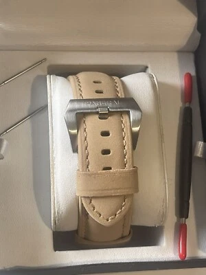 Correa de reloj de cuero genuino beige de 24 mm para correa Panerai PAM ¡OFERTA! Foto 1 de 4