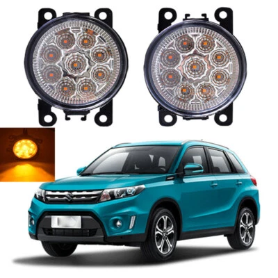 2X Kit de luces antiniebla delanteras LED ámbar para Suzuki Grand Vitara/SX4 4 puertas 2006-2012 izquierda derecha Foto 1 de 4