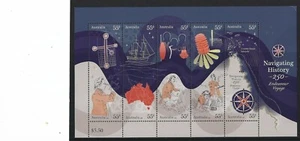 AUSTRALIA 2020 NAVIGATING HISTORY ENDEAVOUR VOYAGE MINIATURE SHEET UNMOUNTED MIN - Picture 1 of 1