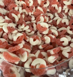 GUMMY Watermelon CANDY RINGS- FRESH - 8 oz to 5 LBS BULK FREE SHIPPING - Picture 1 of 1