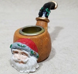HERMITAGE CERÁMICA NAVIDAD GUIÑO SANTA 1997 PIPA TABACO DECORACIÓN PARA VELAS - Imagen 1 de 12