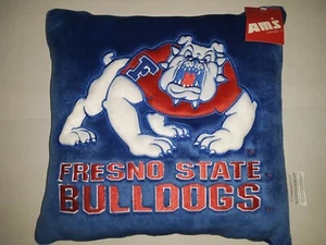 Almohada de felpa cuadrada Fresno State Bulldogs 15"" x 15 - Imagen 1 de 3