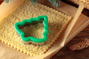 Christmas Embossed rolling pin Springerle Cookie Mold Cutter Clay Snowflakes - Picture 1 of 12