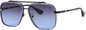 Nuevas gafas de sol de aviador Gtand de gran tamaño para hombre - negras/grises-azules degradadas (63 mm) - Imagen 1 de 5