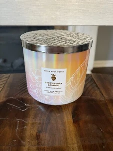 Bath and Body Works Strawberry Daiquiri 3-Wick Candle NEW 2022 14.5oz - Picture 1 of 2