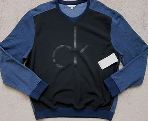 CALVIN KLEIN Jeans (Blue Cap Heather) Sweatshirt / Warmer Men's NWT $79.50 - Picture 1 of 5
