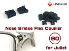 Coupleur flexible pont nez LINEGEAR pour Oakley X-Metal Juliet - 2 pièces [NBFC90-BK] 