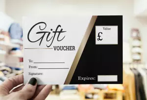 Pack of 12 Luxury Blank Black & White Gift Certificates - Picture 1 of 2