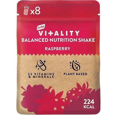 Slimfast Vitality Balanced Shake Nutrition Vitamins & Minerals Raspberry 480g - Image 1 of 2