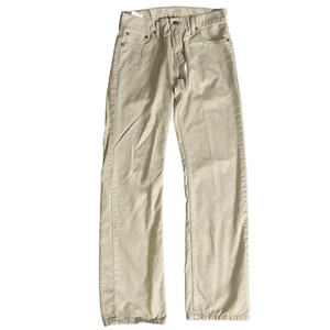 Levi’s 514 Pantalone Jeans Uomo Khaki Denim Slim Dritto Vestibilità 30"X 32"   - Foto 1 di 4