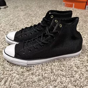 Converse Premium All-star Chuck Taylor Woven Flyknit High-Top Size 12 Black - Picture 1 of 7