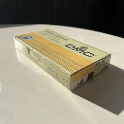 Vtg DMC 24 Skeins Box Mouline Special 25 Thread Floss 898 Very Dark Coffee Brown - Image 1 of 4