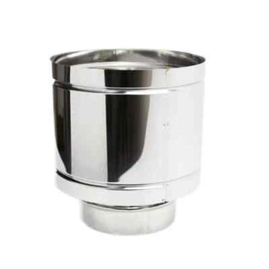 TERMINALE A BOTTE TONDO CAPPELLO FUMAIOLO ANTIPIOGGIA COMIGNOLO INOX D.80 - Foto 1 di 1