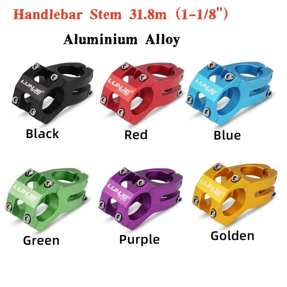 Handlebar Stem 31.8m（1-1/8"）Cycling Bicycle Aluminium Alloy MTB Mountain Bike - Image 1 of 4