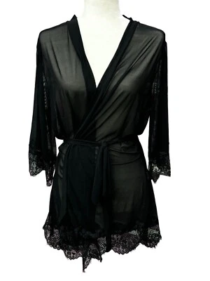 Bata Shirley Of Hollywood malla negra y encaje talla L Foto 1 de 4