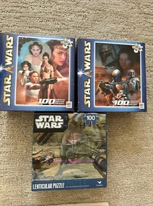 Star Wars 3 SET LEIA PADME FETT ANIKIN Lenticular Niños 100 Piezas Rompecabezas - Imagen 1 de 11