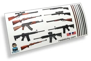 R/C Scale Gun Rack Sticker Sheet RC Car Decal Graphic 1/10 Truck Crawler Body - Picture 1 of 6
