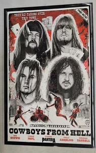 Pantera Cowboys From Hell, Framed Concert Poster - Picture 1 of 2