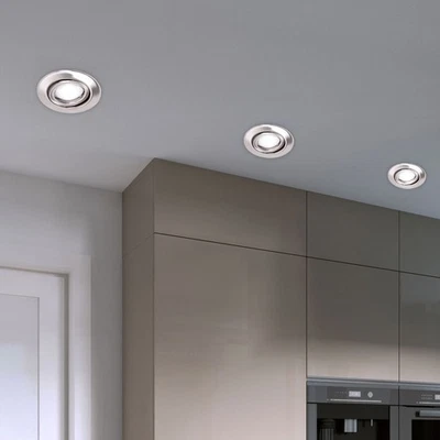 Set Di 3 Faretti LED Da Incasso Rotondi Regolabili - Immagine 1 di 4