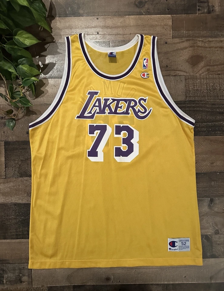 Camiseta De Colección Campeón De Los Angeles Lakers Dennis Rodman NBA Talla 52 Adulto XXL Foto 1 de 4