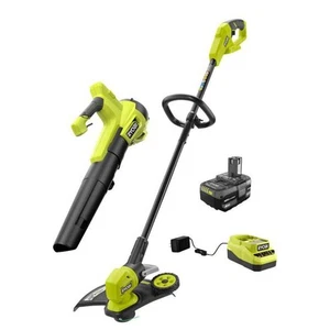 RYOBI  18V Cordless Battery String Trimmer/Edger and Jet Fan Blower Combo Kit - Picture 1 of 1