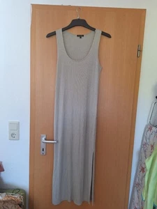 Massimo Dutti Kleid Gr M Beige Glitzer Schlitz sexy Edel - Bild 1 von 4