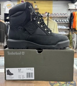 TIMBERLAND Field Waterproof 6-inch Black/Black Mens Size 8.5 - TB 0A17KC - Picture 1 of 5