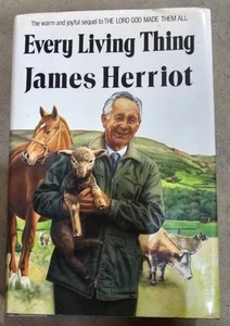 Vtg JAMES HERRIOT Every Living Thing Large Larger Print HC DJ Animal Doctor Vet - Imagen 1 de 5