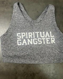 Reggiseno sportivo donna grigio Spiritual Gangster taglia media - Foto 1 di 7