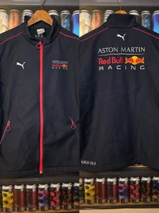 Puma Aston Martin Red Bull Mens Medium Jacket Coat F1 Team Blue - Picture 1 of 15