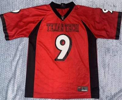 Camiseta de fútbol americano juvenil NCAA UA Texas Tech Red Raiders Johncarlos Miller #9 Lg Foto 1 de 4