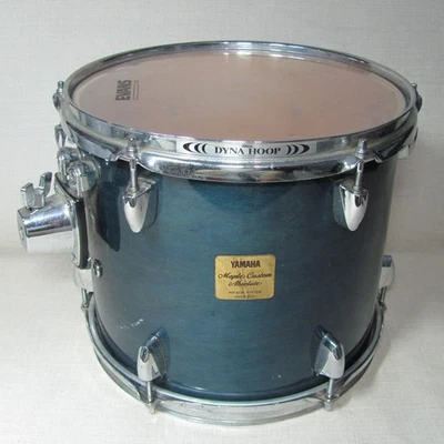 YAMAHA MAPLE CUSTOM ABSOLUTE TOM DRUM ATT1012 12”x10” VINTAGE SEA BLUE JAPAN - Image 1 of 4