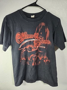 Children of Bodom T-Shirt Mens Size Small Vintage Black Red Metal Band Tee Anvil - Picture 1 of 11