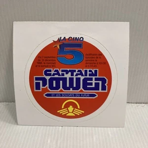 Captain Power Mattel - Rare Sticker Chain the Five Diffusion 1988 France - Picture 1 of 2