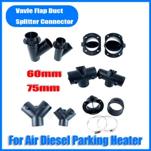 Air Vent Ducting T Y Piece Outlet Connector Valve Flap Splitter Diesel Heater # - Bild 1 von 20