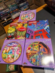 5 PUZZLES 2 500 pcs PUZZLEBUG and 3 350 Pcs ROUND PUZZLES by CraZart UNCOUNTED - Picture 1 of 5