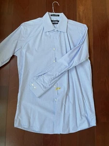 Saks Fifth Avenue Herren Hemd blau kariert 15 1/2 32/33 - Bild 1 von 4