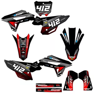 2021-2023 CRF 450 R SURGE Black Senge Graphics Kit Compatible with Honda - Picture 1 of 10