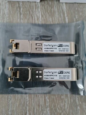 StarTech SFPC1110 - 10/100/1000Mbps RJ45 SFP Modules x 2 - Image 1 of 4