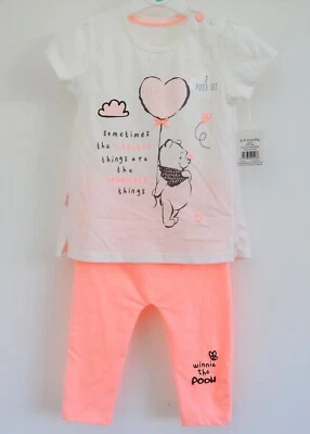 Disney Winnie the Pooh Girls Top and Trousers. 0-3m, 3-6m, 6-9m.  New with Tags. - Image 1 of 4